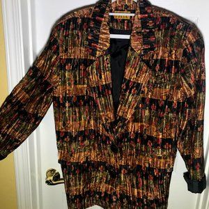 Vintage Suki.P Pleated Silk Dinner Jacket